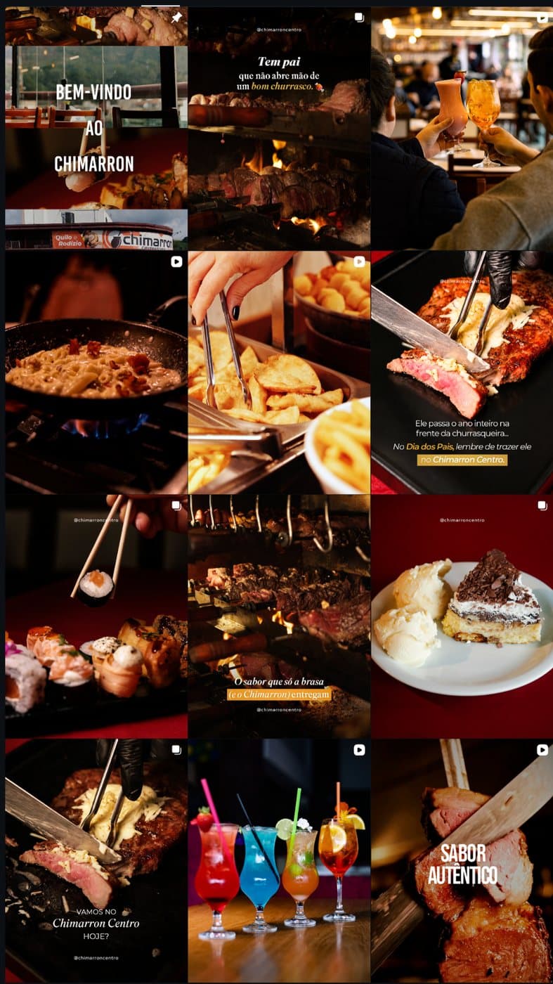 Feed do Instagram da marca Chimarron, cuidado pela Boss Marketing